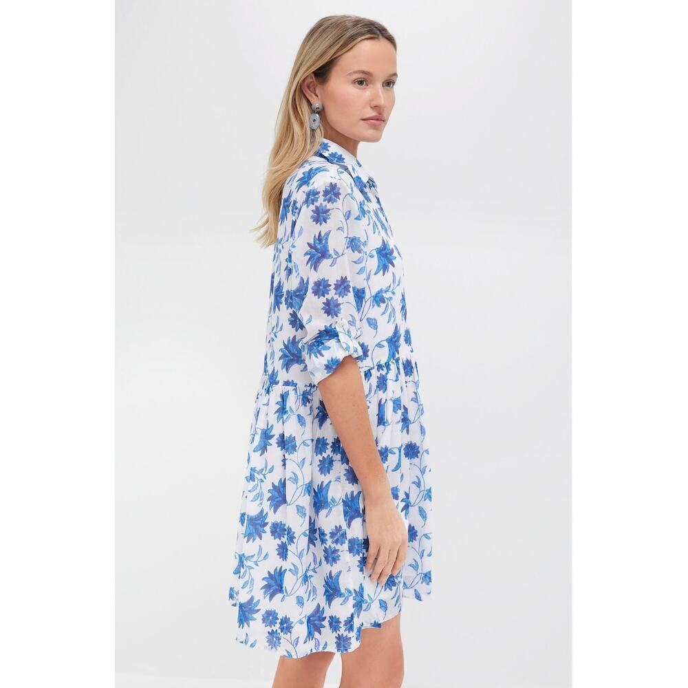 OLIPHANT Marion Blue Long Sleeve Shirt Mini Dress Size S NWT - Picture 7 of 8